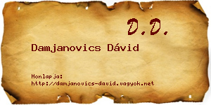 Damjanovics Dávid névjegykártya
