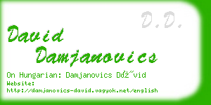 david damjanovics business card